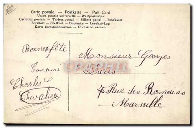 Charles — Dekoracyjna kartka pocztowa z portretami kobiet — Wydawca A. 2053/657 — Rewers