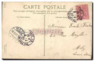 Bilhete postal antigo Paris Jardin des Plantes O elefante — Verso