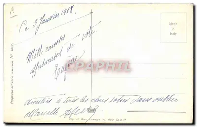 पीले रंग के गाउन में एक युवा महिला — रैप्पिनी — कॉपीराइट नंबर 952 — पीछे