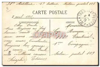 Prisonniers allemands ramenés du front vers l'arrière — éditeur 'CASASPIÈDES AMBRELLLES' n°335 — Achterkant