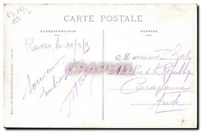 Saint-Dié prima dell'occupazione tedesca — Prigionieri davanti all'Hôtel de Ville — Editore Atelier Josteller, Saint-Dié — Verso