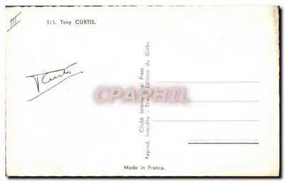 Tony Curtis — Portret — Universal International — Rewers