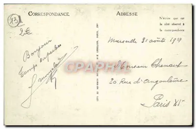Marsiglia — Abbazia di San Vittore — L.L. — Verso