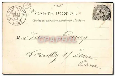 Marseille — Hotel-de-Ville — editor desconhecido, n° 8 — Verso
