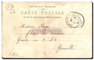 Notre-Dame de la Garde — Marsiglia — editore G. Martillère, Vichy — Verso
