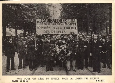 Paris — Commémoration des morts pour la liberté — 4e Compagnie Militaire Brésilienne