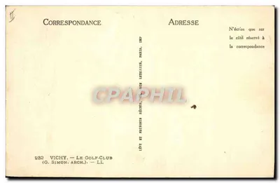 Vichy — Klub Golfowy — G. Simon, Archi. — n° 232 — Rewers