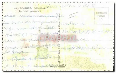 Cabourg (Calvados) — Widok na miniaturę golfu — Wydawnictwo Gaby — Rewers