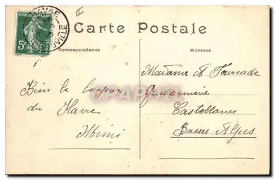 Le Havre — Statek w Trouville w burzowym morzu — S.R.A. — Rewers