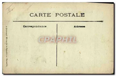 S.S. ABDA — Navio postal francês da Companhia Paquet, em alto-mar — H. Gépraud, 95 rue de la République, Marselha — Verso