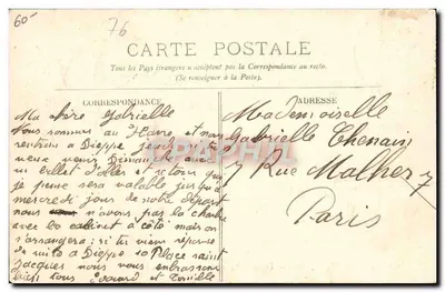 Le Havre — Retirada do Transatlântico "L'Aquitaine" — LL. 119 — Verso