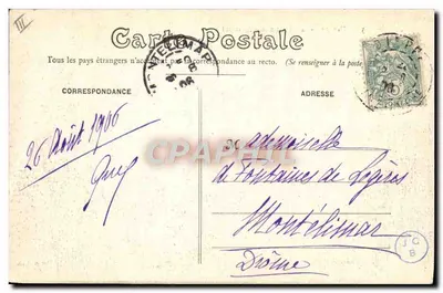 Stara pocztówka Statek Dieppe Statek Arundel — Rewers