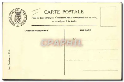 Sala de jantar - 1ª classe - O navio Aramis — Messageries Maritimes — Verso