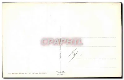 Jovem mulher com chapéu — Rappini — Série 301 — Verso