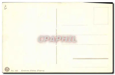 Arredores de Istres — Paisagem costeira com carruagem a cavalo — E. Robert — Verso