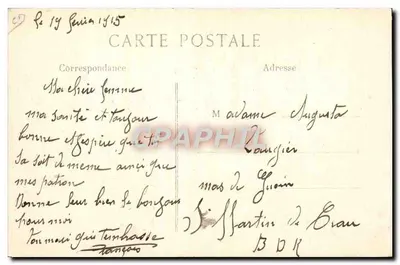 Prigionieri tedeschi che lavorano intorno a Rennes — La guerra del 1914 — L. C. H. Paris, n. 194 — Verso