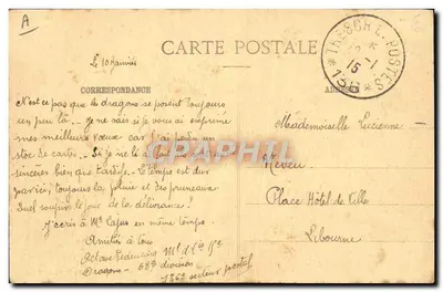 Prisioneiros alemães — A Guerra de 1914 — Lunéville-Foto, P. R., 13, Pça. da Igreja — Verso