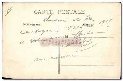 Tomada de CARENCY (P.-de-P.) — Comandatura alemã e prisioneiros alemães — Allemon Béthune — Verso