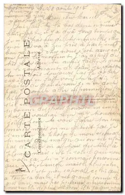 L'interrogatorio di un ufficiale tedesco spione — IN ALTA ALSAZIA — A. Richard & Fils, du Temple-Pavin, Vino N° 277 — Verso