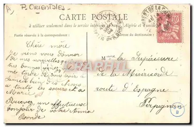 Kobieta w stroju katalońskim — Grand Barat i Nowe Galerie, Perpignan — Typ Kataloński — Rewers