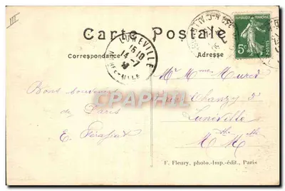 París – Observatorio de París – El Panteón y el Val-de-Grâce en segundo plano – F. Fleury, foto-imp.-ed., París — Reverso