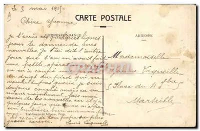 Puy-de-Dôme (1.465 mètres) — Observatoire dit le Grand-Père des Auvergnats — Éditeur E. A. — Verso