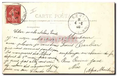 Observatoire, MONT-MOUNIER (2741m) — Édition Maynard — Verso