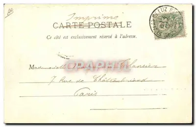 Biarritz - Gioco della Palla - 6 marzo 1902 — Verso