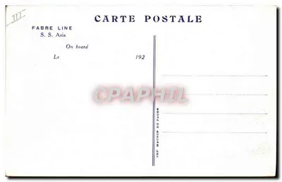 S.S. Asia — S.S. Asia — Fabre Line — Verso