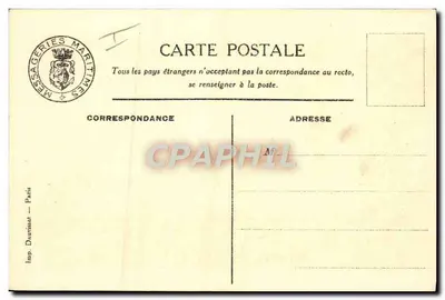 O Ponte-Promenade — 1ª classe — no navio 'ARAMIS' — Messageries Maritimes — Verso