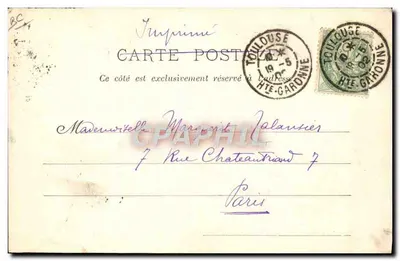 Groupe d'éléphants de Barnum & Bailey en file indienne — Souvenir de Barnum et Bailey — Imp. Courmont frères, Paris, N° 1 — Verso