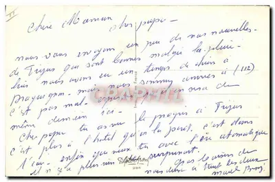 Mulher nadando perto de um hotel — desenho humorístico — Rob.Vel. n°285 — Verso
