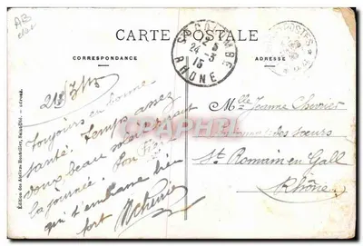 Saint-Dié avant l'occupation allemande — Au col de Saales — Déserteurs allemands. Édition des Ateliers Bontellier, Saint-Dié. — Achterkant