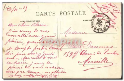 Franse gevangenen die Canalisaties bouwen in Munster (Westfalen) — Oorlogsschets 1914 — n°135 — Achterkant