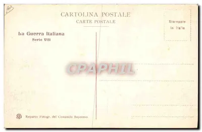 Gottesdienst für österreichische Gefangene — Nr. 5 — Der Italienkrieg, Serie VIII — Reparto Fotogr. del Comando Supremo — Rückseite