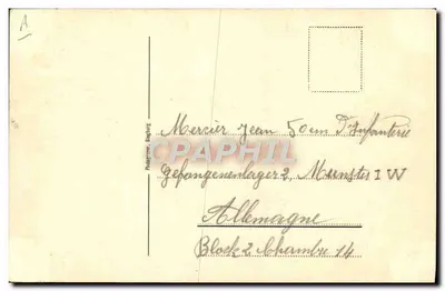 Block 1 集中营 2 号营房 — 1916 年 — 编号 19 — 背面