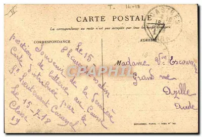 Soldaat in actie — On les aura ! — Devambez, Parijs — Achterkant