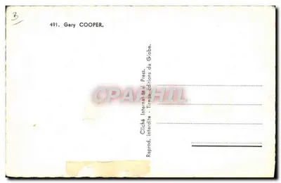 Gary Cooper — 20th Century Fox — Cliché International Press — Rewers