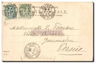 Castelo de Meudon — Antiga Residência imperial e real incendiada durante a guerra de 1870-71, atualmente Observatório — S. e O. Meudon-Bellevue — Verso