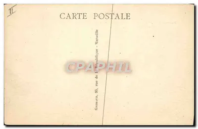Navio ABDA — Navio Postal Francês da Companhia Paquet em Mar Revolto — Grimaud, 95, rue de la République, Marseille — Verso