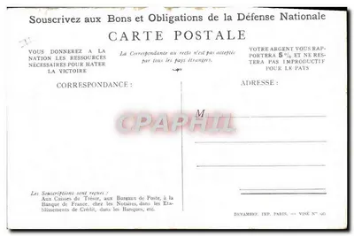 Soldat in Aktion — Patriotischer Slogan — Devambez, Paris, Visé N° 90 — Rückseite