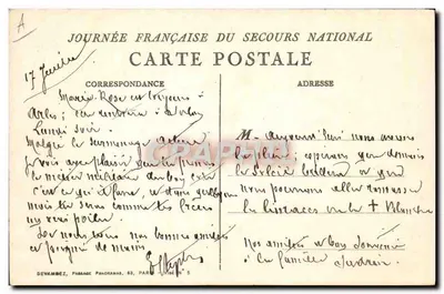 Sessão de socorro — Dia Francês do Socorro Nacional — Devambez, Passage Panoramas, 63, Paris — N° 5 — Verso