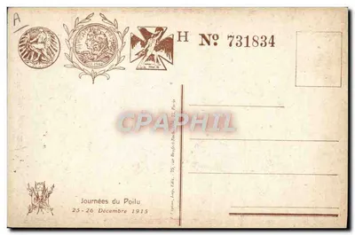 Journées du Poilu — 25-26 Dezembro 1915 — Iza Lapina, Paris — Verso