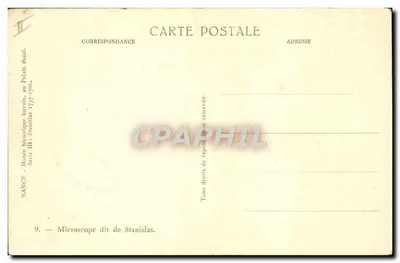 Microscópio dito de Stanislas — Museu Histórico Loreno, Nancy — Série III, n°9 — Verso