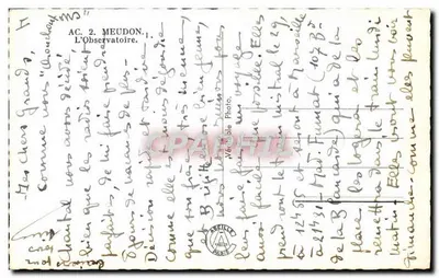 Meudon - A Observatórios — n°2 — Verso