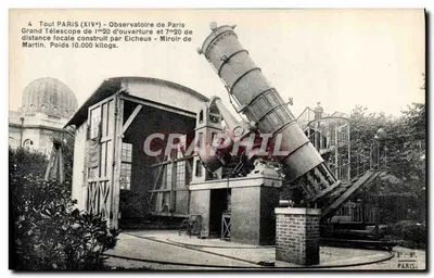 Observatório de Paris — Grande telescópio de 1m20 de abertura — F.E. Paris