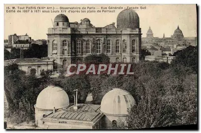Observatório de Paris — Vista Geral — Fachada Sul — Construído de 1667 a 1671 sob Luís XIV segundo os planos de Perrault