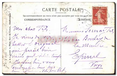 S.M. Wilhelmine, Rainha da Holanda — Nascida em 31 de agosto de 1880, Proclamada Rainha em 31 de agosto de 1890, Casada em 7 de fevereiro de 1901 com Henri-Ernest, príncipe dos Países Baixos — A.M.L. Paris — Verso