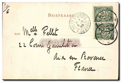 Krolowa Wilhelmina Holandii — portret w półbodzie — Dr. Trenkler Co., Lipsk, nr 12.630 — Rewers