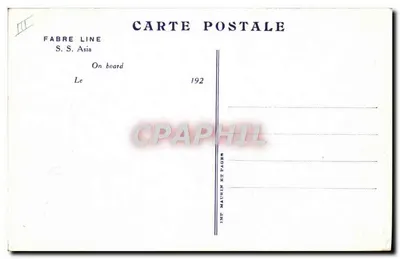 S.S. Asia — Linha Fabre — 192 — Verso